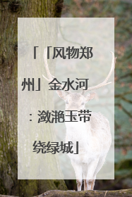 「风物郑州」金水河：潋滟玉带绕绿城