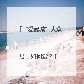 “爱武城”大众号，如何爱？