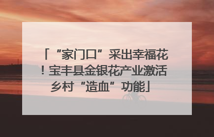 “家门口”采出幸福花！宝丰县金银花产业激活乡村“造血”功能