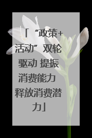 “政策+活动”双轮驱动 提振消费能力 释放消费潜力