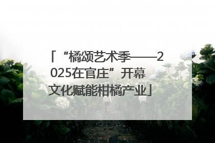 “橘颂艺术季——2025在官庄”开幕 文化赋能柑橘产业