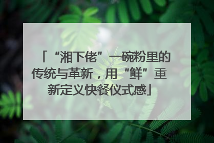“湘下佬”一碗粉里的传统与革新，用“鲜”重新定义快餐仪式感
