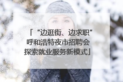 “边逛街、边求职” 呼和浩特夜市招聘会探索就业服务新模式