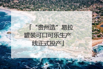 “贵州造”易拉罐装可口可乐生产线正式投产