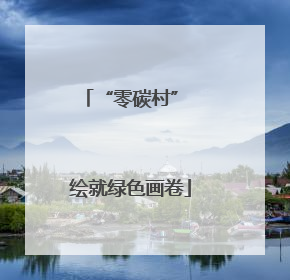 “零碳村” 绘就绿色画卷