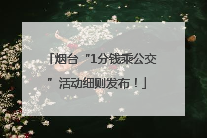 烟台“1分钱乘公交”活动细则发布！