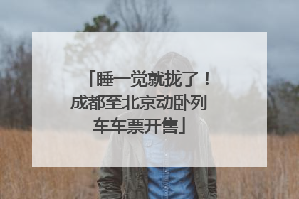 睡一觉就拢了！成都至北京动卧列车车票开售