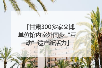 甘肃300多家文博单位馆内室外同步“互动”遗产新活力
