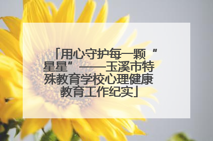 用心守护每一颗“星星”——玉溪市特殊教育学校心理健康教育工作纪实