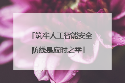 筑牢人工智能安全防线是应时之举