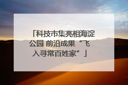 科技市集亮相海淀公园 前沿成果“飞入寻常百姓家”