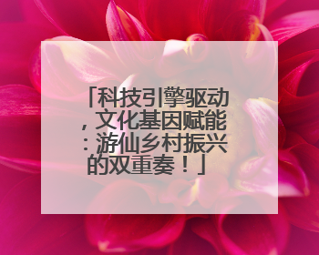 科技引擎驱动，文化基因赋能：游仙乡村振兴的双重奏！
