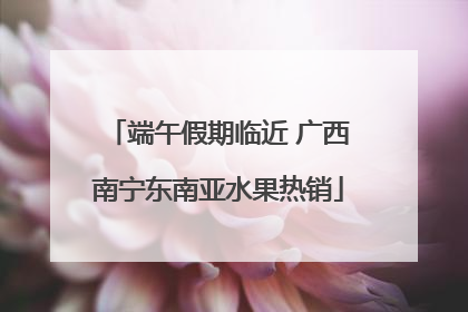 端午假期临近 广西南宁东南亚水果热销