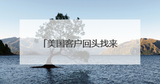 美国客户回头找来 他微微一笑 她说“你们得等等”