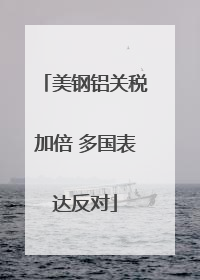 美钢铝关税加倍 多国表达反对