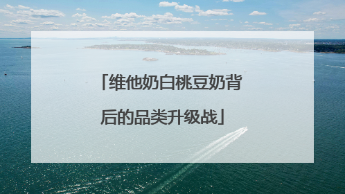 维他奶白桃豆奶背后的品类升级战