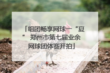 组团畅享网球一“夏” 郑州市第七届业余网球团体赛开拍
