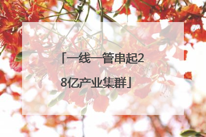 一线一管串起28亿产业集群