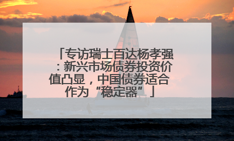 专访瑞士百达杨孝强：新兴市场债券投资价值凸显，中国债券适合作为“稳定器”