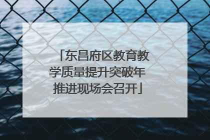 东昌府区教育教学质量提升突破年推进现场会召开