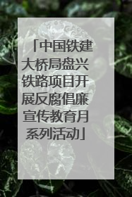 中国铁建大桥局盘兴铁路项目开展反腐倡廉宣传教育月系列活动