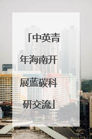 中英青年海南开展蓝碳科研交流