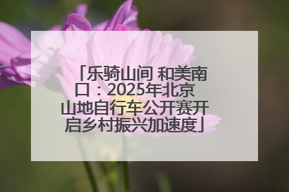 乐骑山间 和美南口：2025年北京山地自行车公开赛开启乡村振兴加速度
