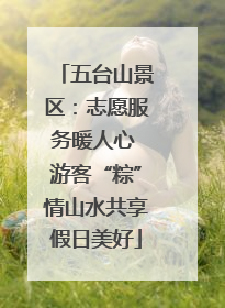 五台山景区：志愿服务暖人心 游客“粽”情山水共享假日美好