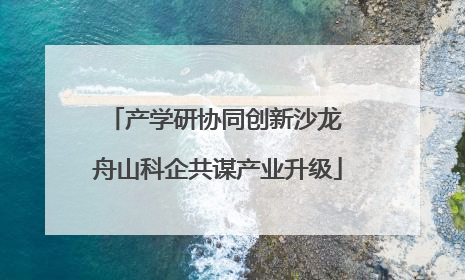 产学研协同创新沙龙 舟山科企共谋产业升级