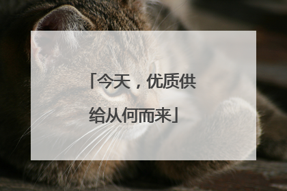 今天，优质供给从何而来