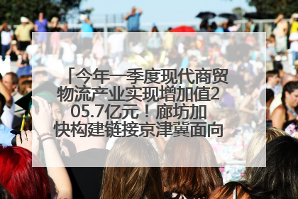 今年一季度现代商贸物流产业实现增加值205.7亿元！廊坊加快构建链接京津冀面向全世界的物流通道