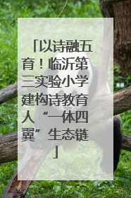 以诗融五育！临沂第三实验小学建构诗教育人“一体四翼”生态链