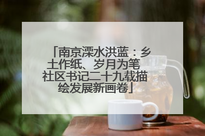 南京溧水洪蓝：乡土作纸、岁月为笔 社区书记二十九载描绘发展新画卷