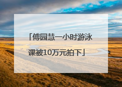 傅园慧一小时游泳课被10万元拍下