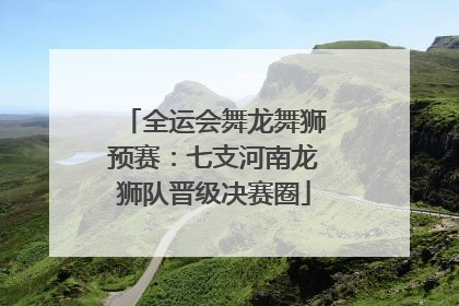 全运会舞龙舞狮预赛：七支河南龙狮队晋级决赛圈