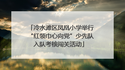 冷水滩区凤凰小学举行“红领巾心向党”少先队入队考核闯关活动