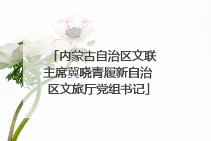 内蒙古自治区文联主席冀晓青履新自治区文旅厅党组书记