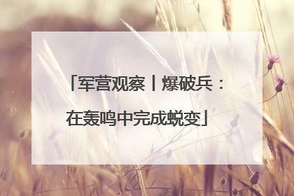 军营观察丨爆破兵：在轰鸣中完成蜕变