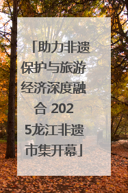 助力非遗保护与旅游经济深度融合 2025龙江非遗市集开幕