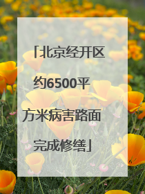 北京经开区约6500平方米病害路面完成修缮