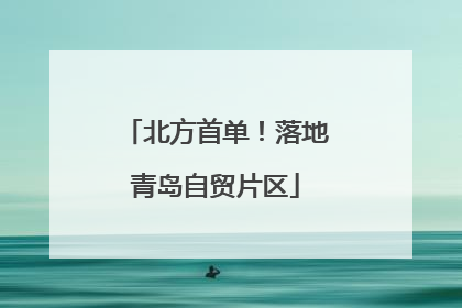 北方首单！落地青岛自贸片区