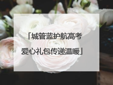 城管蓝护航高考 爱心礼包传递温暖