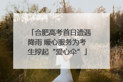 合肥高考首日遭遇降雨 暖心服务为考生撑起“爱心伞”