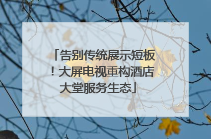 告别传统展示短板！大屏电视重构酒店大堂服务生态