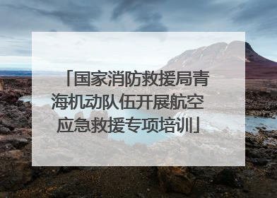 国家消防救援局青海机动队伍开展航空应急救援专项培训