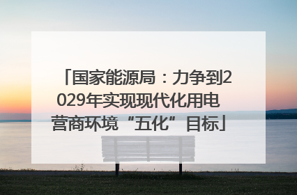国家能源局：力争到2029年实现现代化用电营商环境“五化”目标