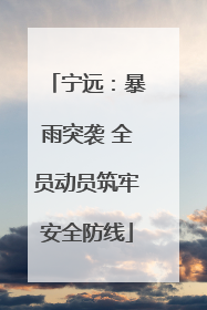 宁远：暴雨突袭 全员动员筑牢安全防线