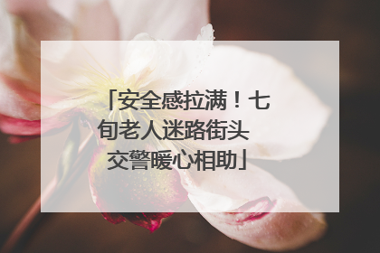 安全感拉满！七旬老人迷路街头 交警暖心相助