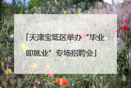 天津宝坻区举办“毕业即就业”专场招聘会
