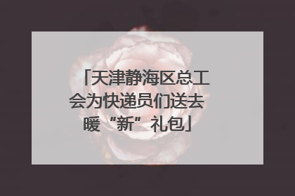 天津静海区总工会为快递员们送去暖“新”礼包